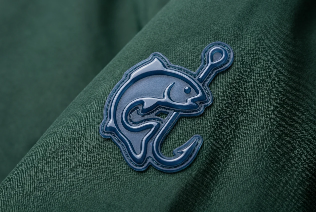 3D silicone patch on premium apparel