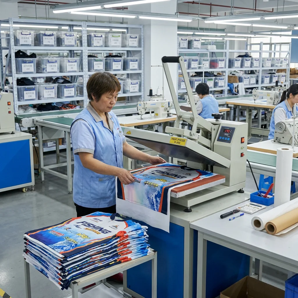 In-house garment printing station