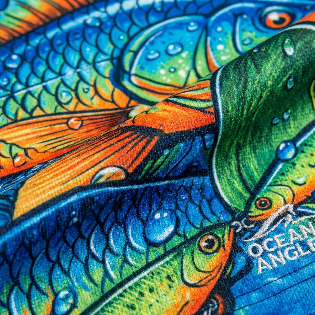 Dye sublimation print on jersey fabric