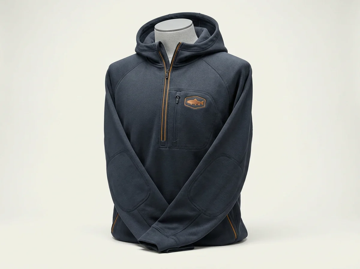 Custom fishing hoodies and sweatshirts as a mid-layer