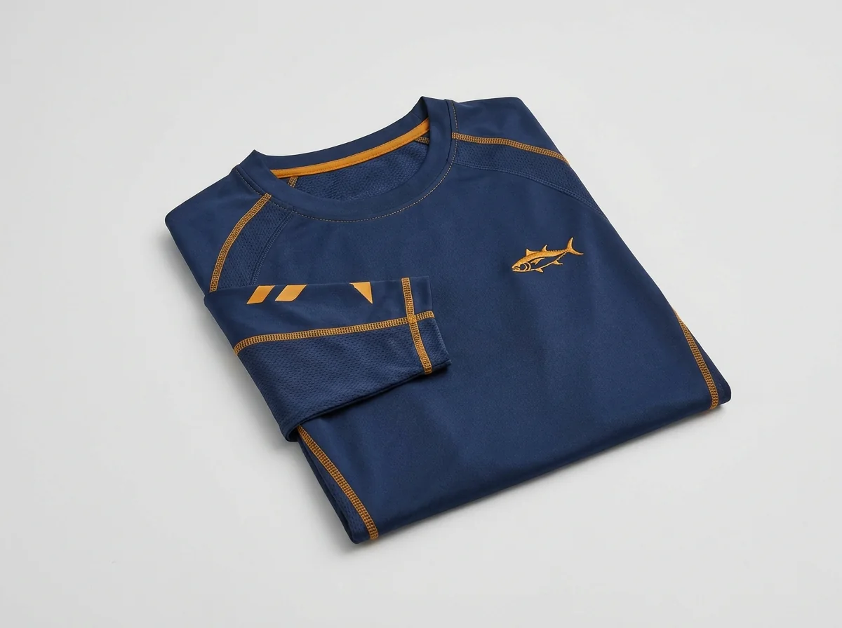 Custom fishing shirts as a layering base under jackets
