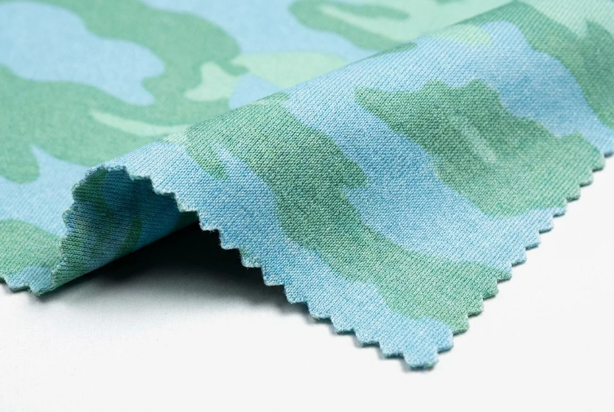 Fabric specialist comparing swatches in the library