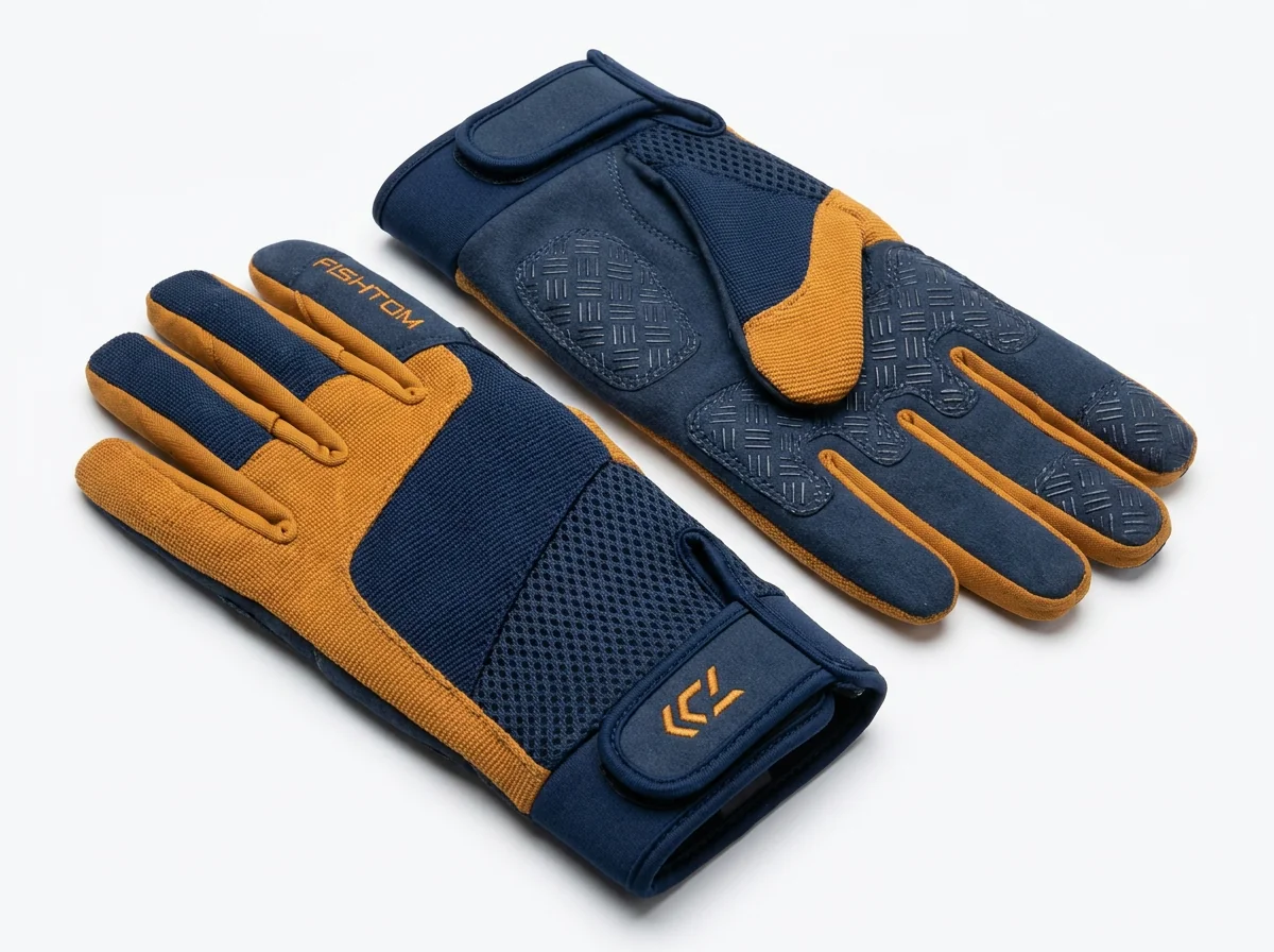 Custom fishing gloves for angler hand protection