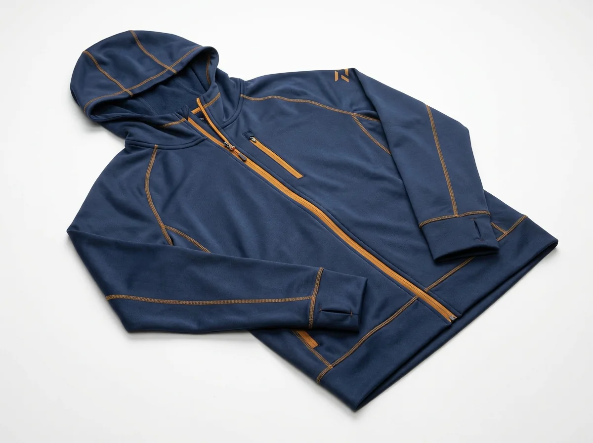 Custom fishing hoodies as the mid-layer in the on-water kit