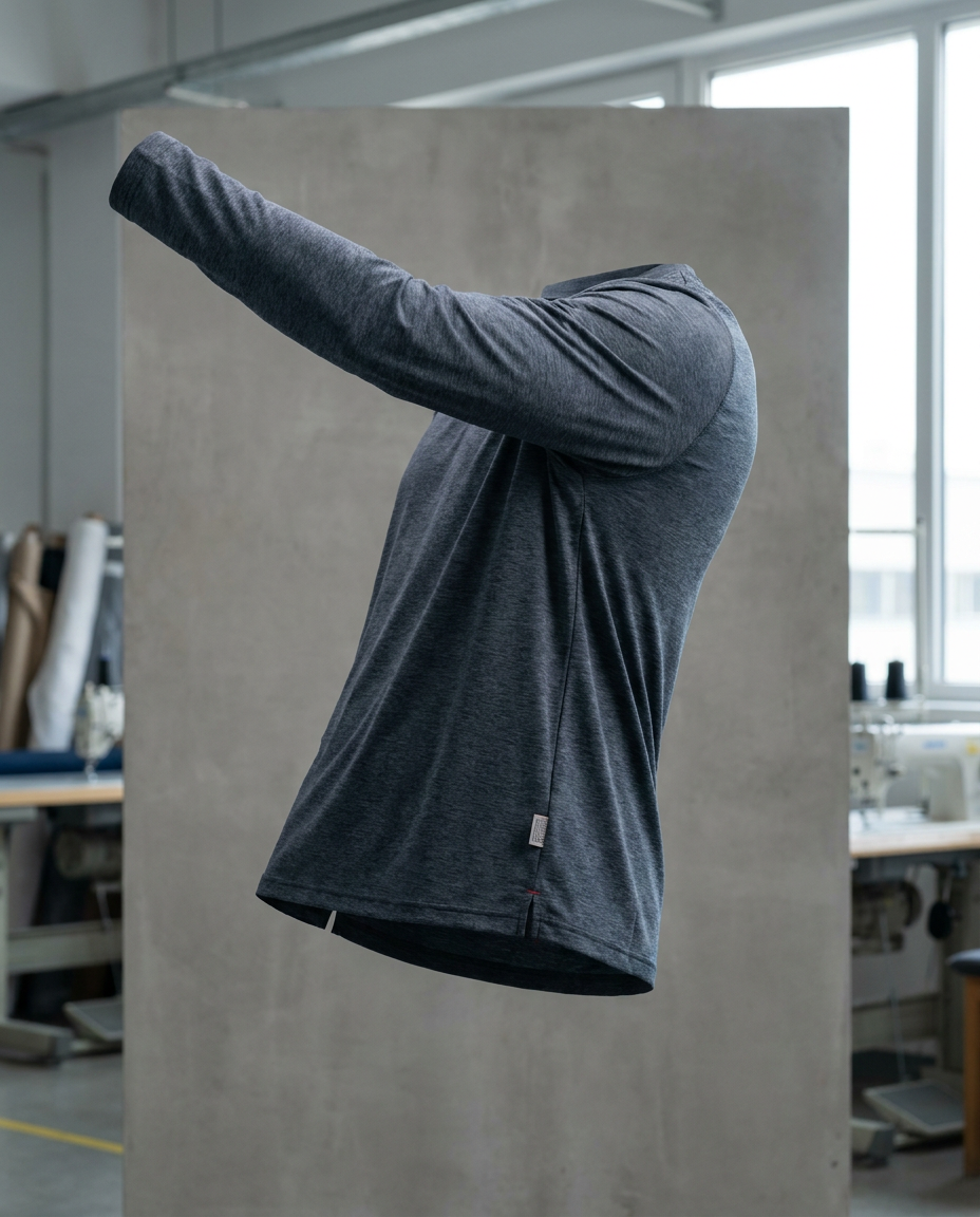 Angler casting in custom fishing shirt showing mobility and stretch