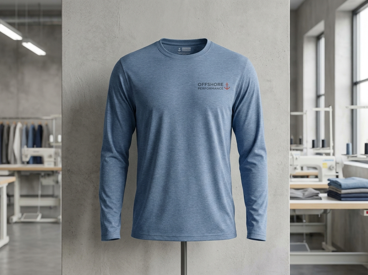 Long sleeve custom fishing shirt with sun coverage