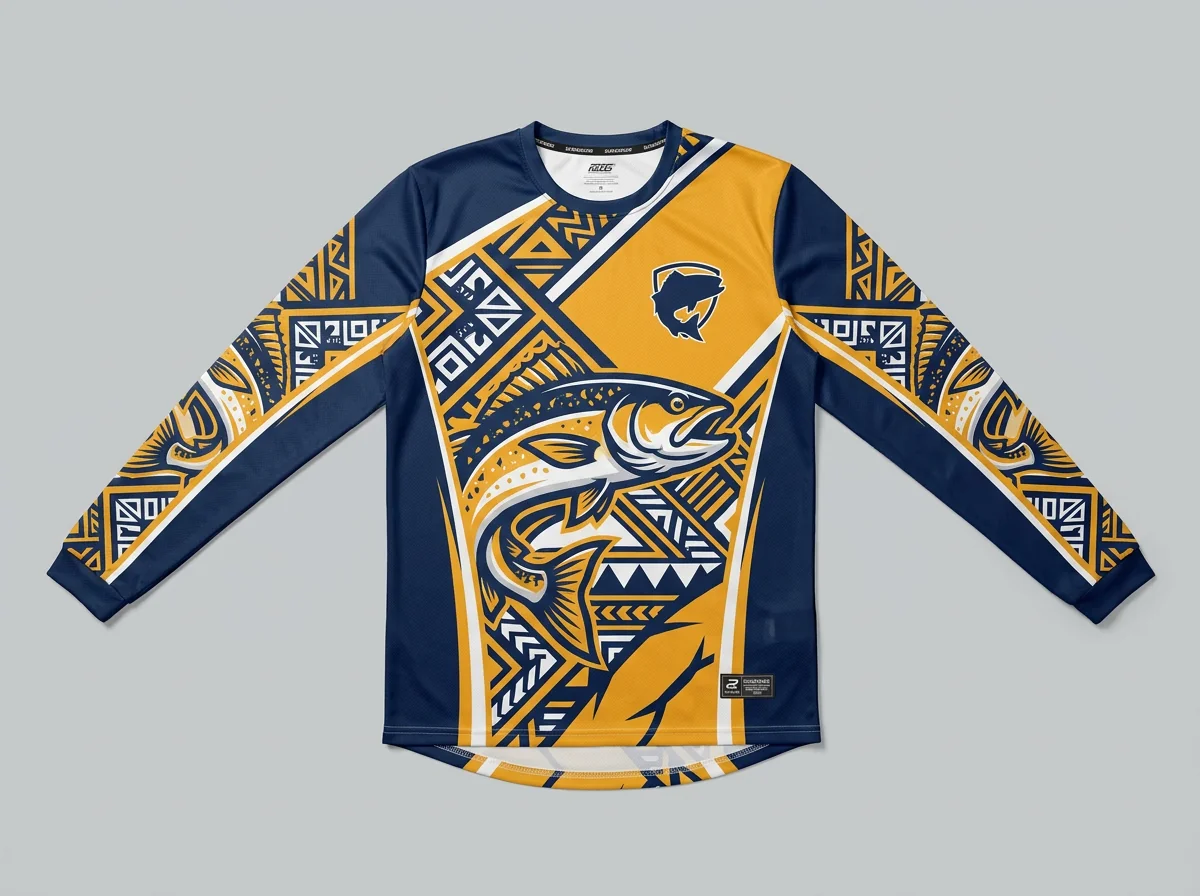 Custom fishing jerseys to match team-branded tournament fishing shorts