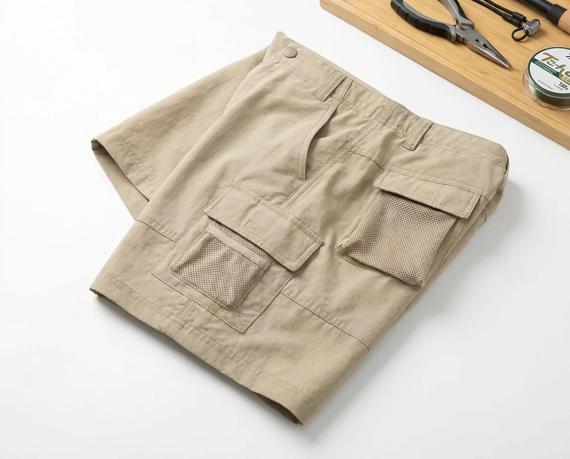 Casual fishing shorts with relaxed fit for fishing lifestyle e-commerce brands