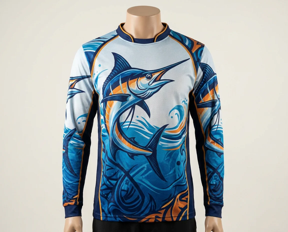 Custom sublimated saltwater tournament fishing jerseys category